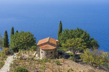 Elba, Toskana Takımadaları, Toskana, Toskana, İtalya 'daki körfez ve kıyı şeridi manzara fotoğrafçılığı.