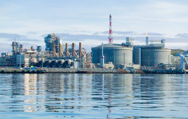 Kuzey Norveç 'teki petrol rafinerisi.