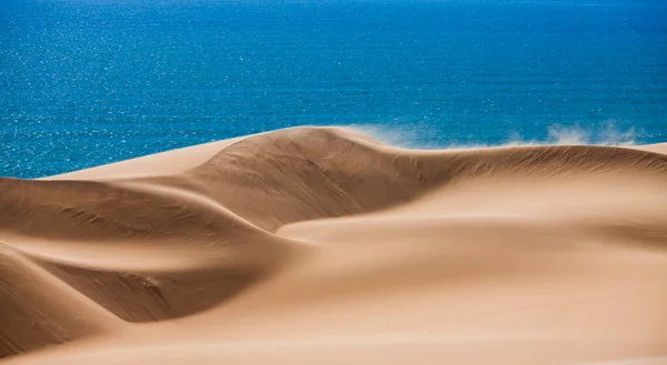 Dunes Sable Dans Désert Namibien Long Côte Atlantique Océan Afrique — Photo