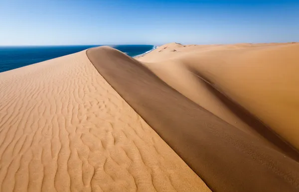 Dunas Arena Desierto Namib Largo Costa Atlántica Del Océano África —  Fotos de Stock