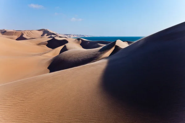 Dune Sabbia Nel Deserto Del Namib Lungo Costa Atlantica Africa — Foto Stock