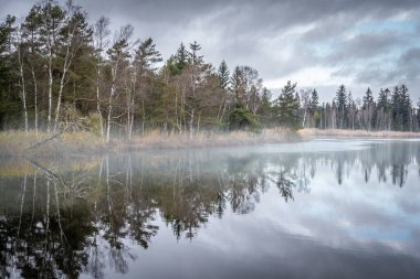 Kasım ayında Allgau bölgesinde yükselen Wurzacher 'ın buzul kırlarında manzara, Baden-Wuerttemberg, Almanya 