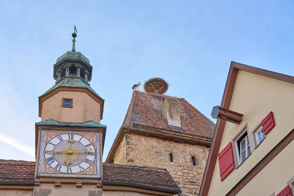 Rothenburg Der Tauber Bavaria Germany Downtown Rothenburg Tauber One Most — ストック写真