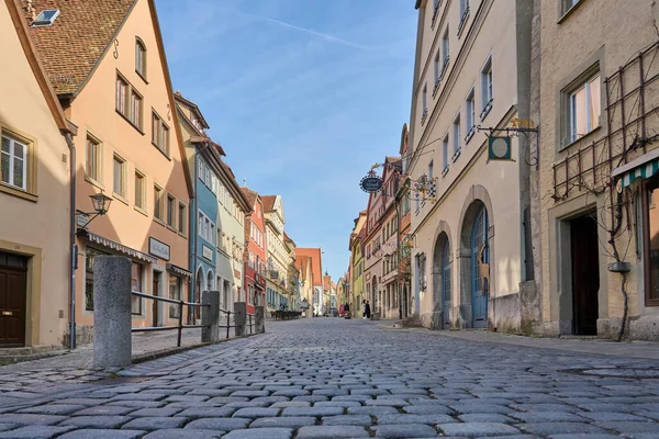 Rothenburg Der Tauber Bavaria Germany Downtown Rothenburg Tauber One Most — ストック写真