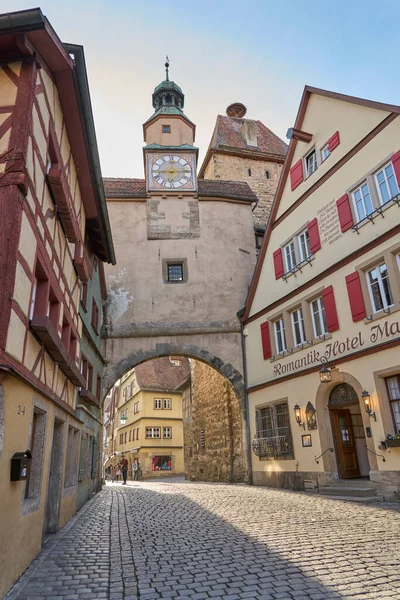 Rothenburg Der Tauber Bavaria Germany Downtown Rothenburg Tauber One Most — ストック写真