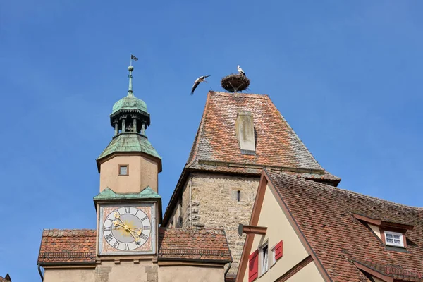 Rothenburg Der Tauber Bavaria Germany Downtown Rothenburg Tauber One Most — ストック写真