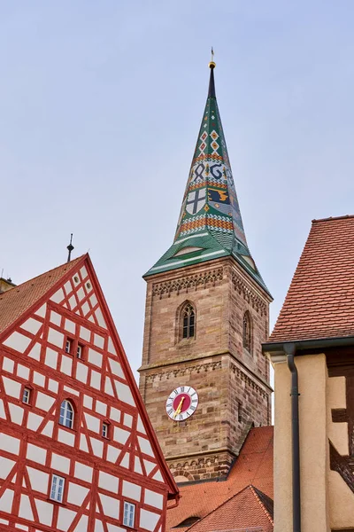 Wolframs Eschebach Bavaria Germany Downtown Famous Medieval Half Timbered Houses — ストック写真