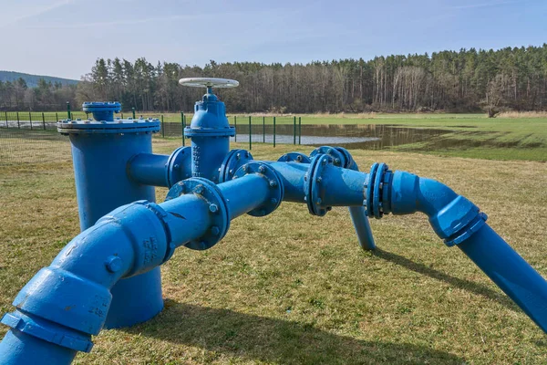 Ground Water Source Connection Puplich Water Supply System Franconia Bavaria — стокове фото