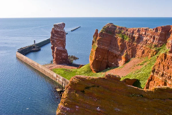 Czerwone Skały Długą Anną Wyspie Helgoland Niemcy — Zdjęcie stockowe