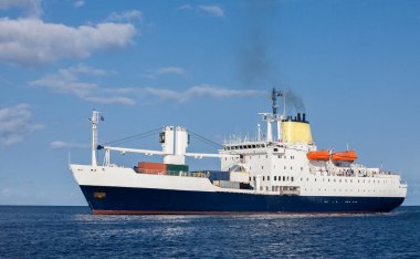 Supply vessel Saint Helena, the only connection of St. Helena Island to the rest of the world