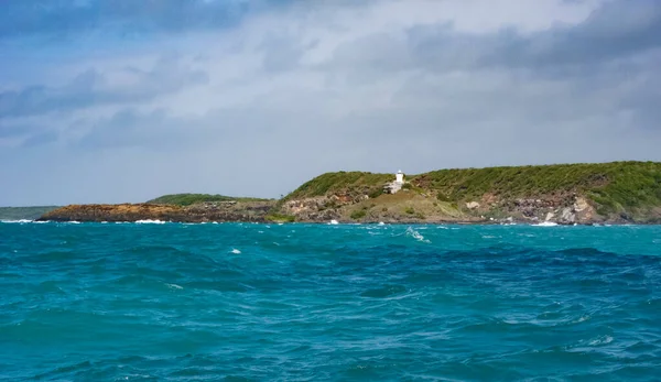 Sailing Yacht Aproaching Cape York Sea Torres Strait Northern Territories — Stock Photo, Image