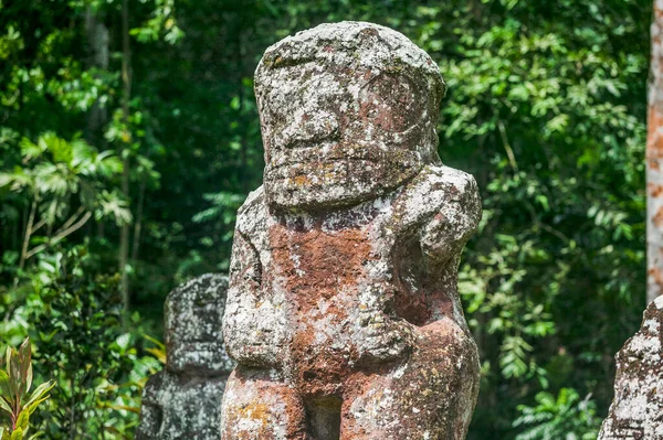 Historic Stone Statues Called Tikis Hiva Island Marquesas Islands French — Stockfoto
