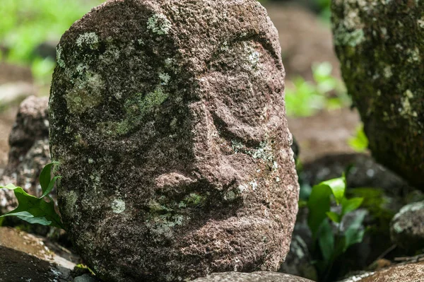Historic Stone Statues Called Tikis Hiva Island Marquesas Islands French — Stockfoto