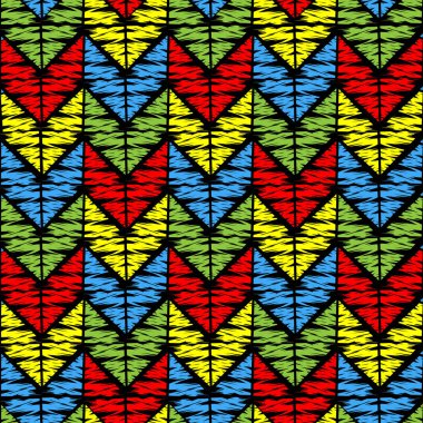 Renkli Kusursuz Desenli Arkaplan. Duvar dekorasyonu, kartpostal, poster, broşür, gömlek vesaire için tasarım.