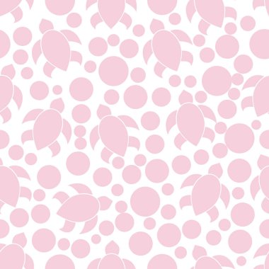 Kaplumbağayla kusursuz desen. Duvar dekorasyonu, kartpostal, poster, broşür, gömlek vesaire için tasarım.