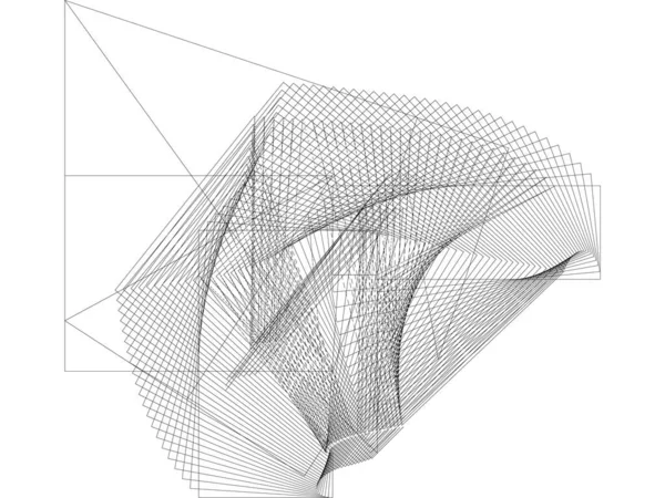 Streszczenie Czarne Linie Tło Geometryczny Dynamiczny Wzór Wektor Nowoczesny Design — Wektor stockowy