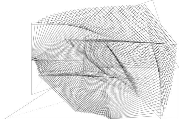 Абстрактний Фон Чорних Ліній Геометричний Динамічний Візерунок Векторна Сучасна Текстура — стоковий вектор