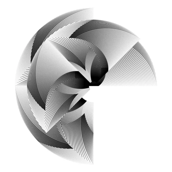 Motif Dynamique Géométrique Fond Abstrait Lignes Demi Teintes Élément Vectoriel — Image vectorielle
