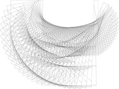 Siyah çizgiler soyut arkaplan, geometrik dinamik desen, vektör modern tasarım dokusu.