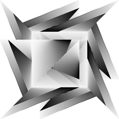 Geometrik dinamik desen, soyut yarım ton çizgileri arka plan, vektör modern tasarım dokusu.