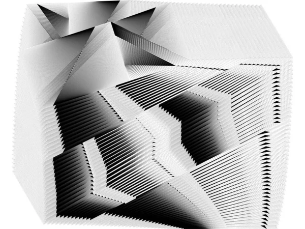 Padrão Dinâmico Geométrico Abstrato Linhas Meio Tom Fundo Vetor Textura — Vetor de Stock