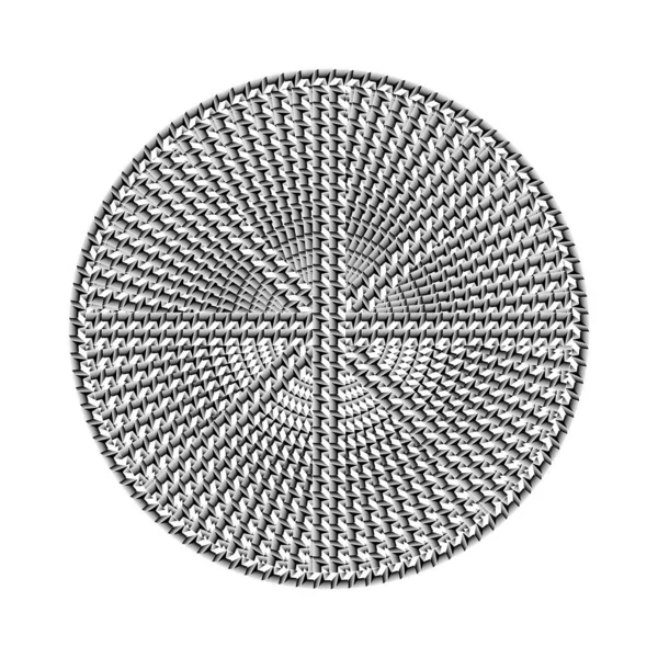 Geometrische Dynamische Muster Abstrakte Halbtonlinien Kreis Hintergrund Vektor Modernes Designelement — Stockvektor