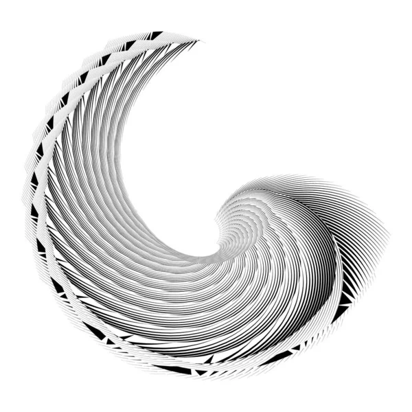 Geometrische Dynamische Muster Abstrakte Halbtonlinien Kreis Hintergrund Vektor Modernes Designelement — Stockvektor
