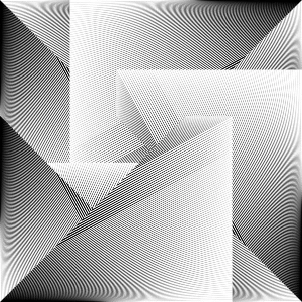 Abstrakte Halbtonlinien Hintergrund Geometrisches Dynamisches Muster Vektor Moderne Design Textur — Stockvektor