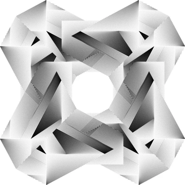 Geometrische Dynamisch Patroon Abstracte Halftoon Lijnen Achtergrond Vector Modern Design — Stockvector