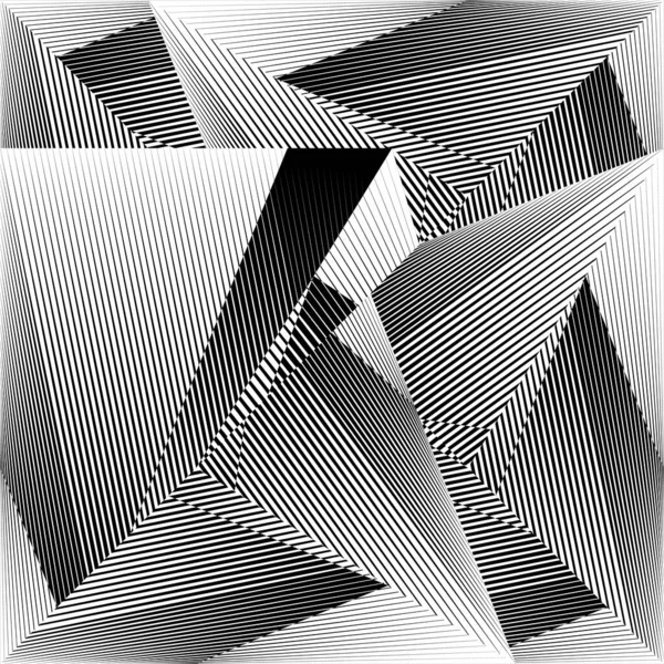 Геометричний Динамічний Візерунок Абстрактний Фон Напівтонових Ліній Векторна Сучасна Текстура — стоковий вектор