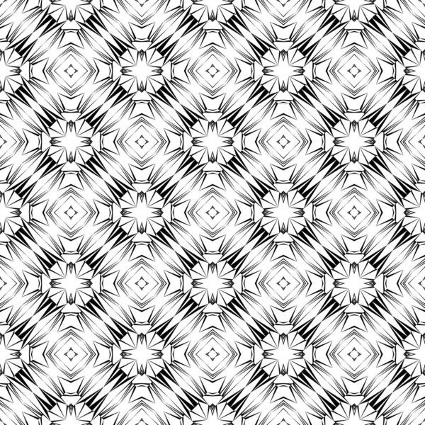 Γεωμετρικό Μοτίβο Χωρίς Ραφή Στολίδι Αφηρημένο Μαύρο Και Άσπρο Φόντο — Διανυσματικό Αρχείο