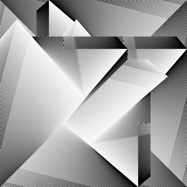 Patrón Dinámico Geométrico Líneas Medio Tono Abstractas Fondo Vector Textura — Archivo Imágenes Vectoriales