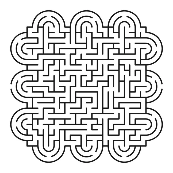 エントリと終了を持つ抽象的な迷路 ベクトル迷宮304 — ストックベクタ