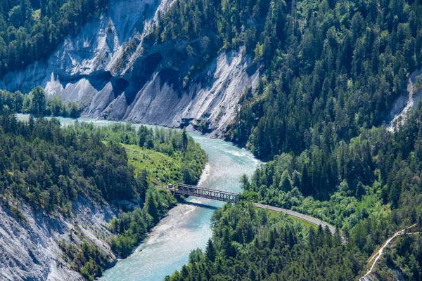 Panoramic view of the Ruinaulta - Flims, Switzerland