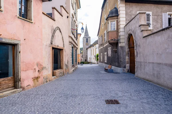 Narrow Alley Amidst Buildings - Sierre, Switzerland