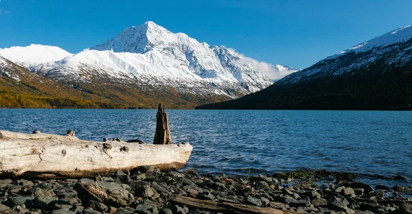 Alaska Eklutna Gölü Nün Yukarısındaki Bold Peak — Stok fotoğraf