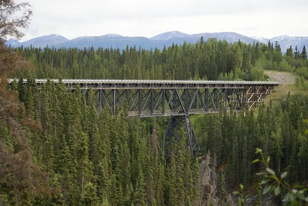 Kennicott Bakır Madenleri, Alaska 'ya malzeme taşımak için eski tren köprüsü