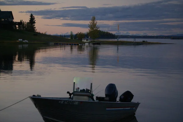 Jezero Louise Aljaška Západ Slunce — Stock fotografie