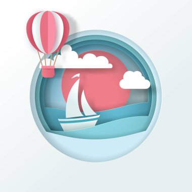 Yaz Vektörü posteri, bayrak Yaz seyahati.