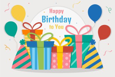 Kutlama için vektör illüstrasyonu ve Mutlu Yıllar, Yıldönümü ve Sevgililer Günü konsepti.