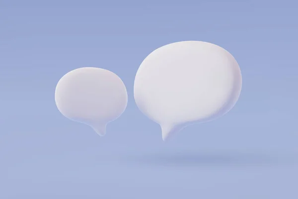 3D语音泡沫 矢量对话箱 聊天室 讯息对话气球 — 图库矢量图片