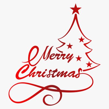 Çam Noel Ağacı Vektörü, Mutlu Noeller Tipografik Posteri.