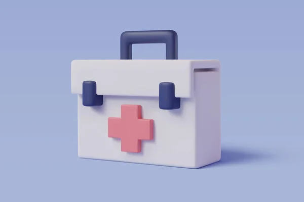 Κουτί Πρώτων Βοηθειών Ιατρικό Κουτί Υγειονομική Περίθαλψη Και Ιατρική Έννοια — Διανυσματικό Αρχείο