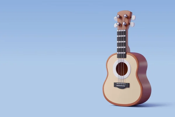 3Dアコースティックギター 楽器のコンセプト — ストックベクタ
