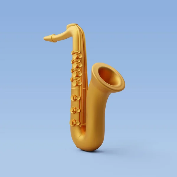 Vetor Saxofone Dourado Música Instrumento Conceito — Vetor de Stock