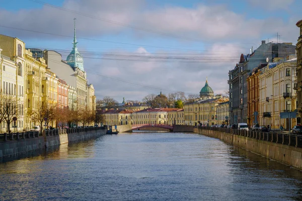 Vue Sur Rivière Xoka Pont Rouge Dôme Cathédrale Kazan Tour — Photo