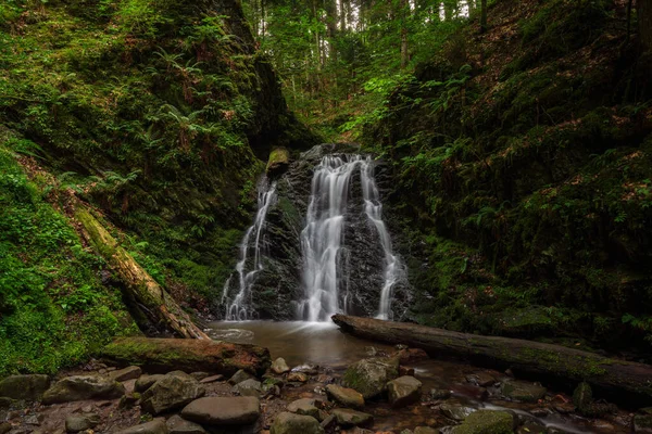 stock image Waterfall on Filimonov Creek on the territory of the Caucasian Biosphere Reserve, Guzeripl cordon, Maikop district, Republic of Adygea, Russia