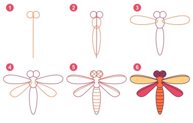 Yusufçuk çizim talimatları. Adım adım..