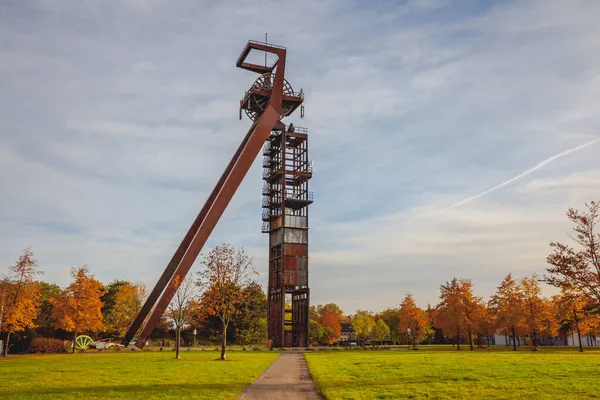Recklinghausen Zechee Shaft Była Kopalnia Węgla Kamiennego Jesiennych Krajobrazach — Zdjęcie stockowe