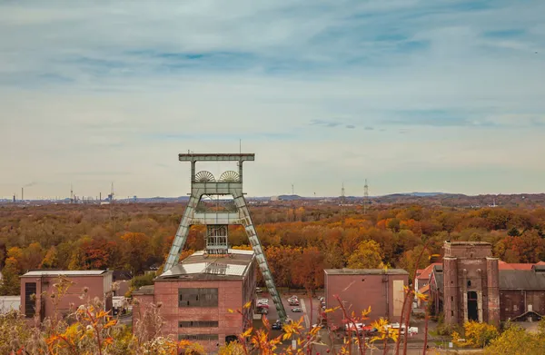 Ewald Colliery Disused Coal Mine Autumn Colored Landscape — Stock Photo, Image